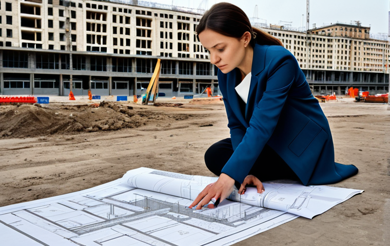 패스 오브 엑자일 플라스크 사용 최적화 - **A professional female architect, fully clothed in a stylish but modest dress and comfortable shoes...